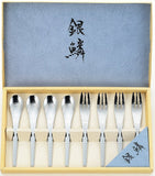 日本製 銀鱗 咖啡匙甜品叉套裝 (預訂貨品，5月28日送出)