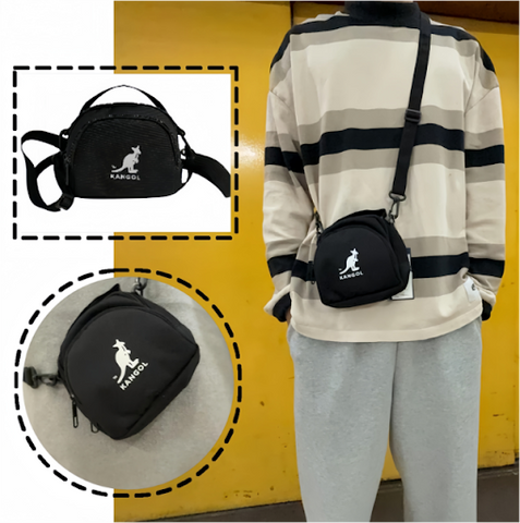 【限時優惠】 KANGOL 中間 KANGOL LOGO 圓袋 Shoulder Bag (預訂貨品，10月14日送出)