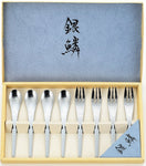 日本製 銀鱗 咖啡匙甜品叉套裝 (預訂貨品，3月8日送出)
