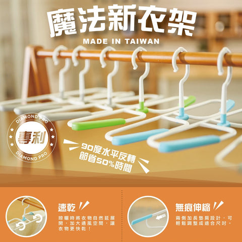 3D魔法新衣架 - 令衣物更加快乾又不留痕跡 (預訂貨品，5月30日送出)